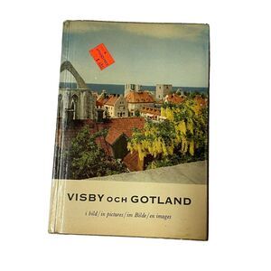 Visby Och Gotland Book Multilingual English Swedish German Vintage